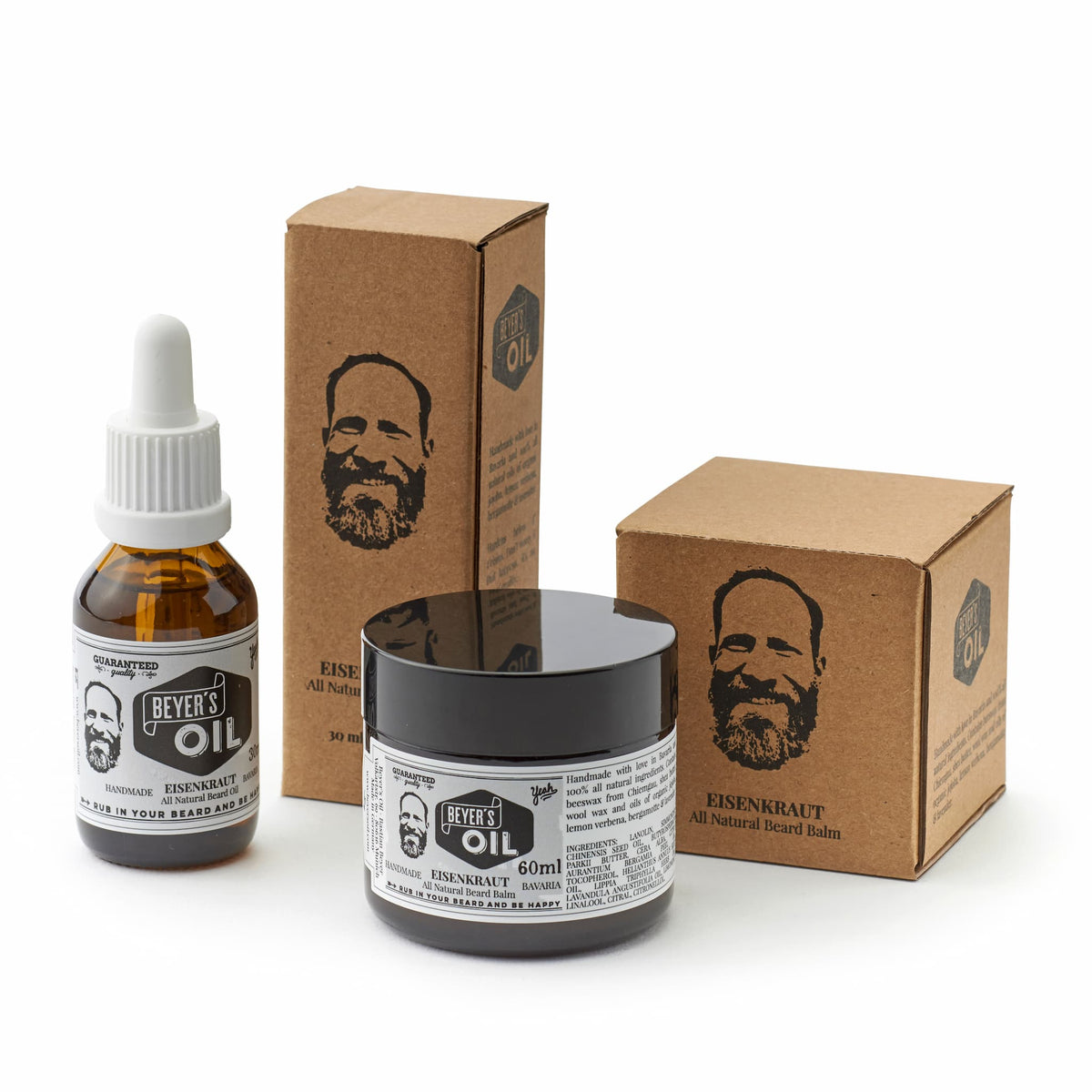 Beyer’s Oil Bartöl & Bartbalsam Set – Eisenkraut Bartpflege Bartoel